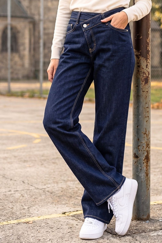 Τζιν παντελόνι wide leg